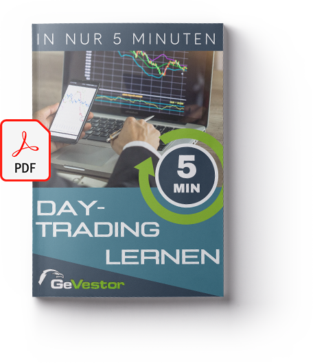 Cover des PDF-Reports: In nur 5 Minuten Day-Trading lernen