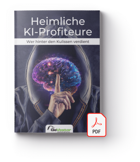 Cover des PDF-Reports: Heimliche KI-Profiteure - Wer hinter den Kulissen verdient.