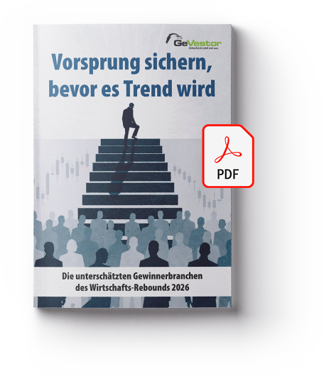 Cover des PDF-Reports: Vorsprung sichern, bevor es Trend wird. Die unterschätzten Gewinnerbranchen des Wirtschafts-Rebounds 2026